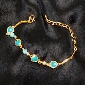 Blue Hearts Bracelet